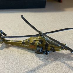 Tootsie Toy Diecast Green AH-64A APACHE Military Helicopter