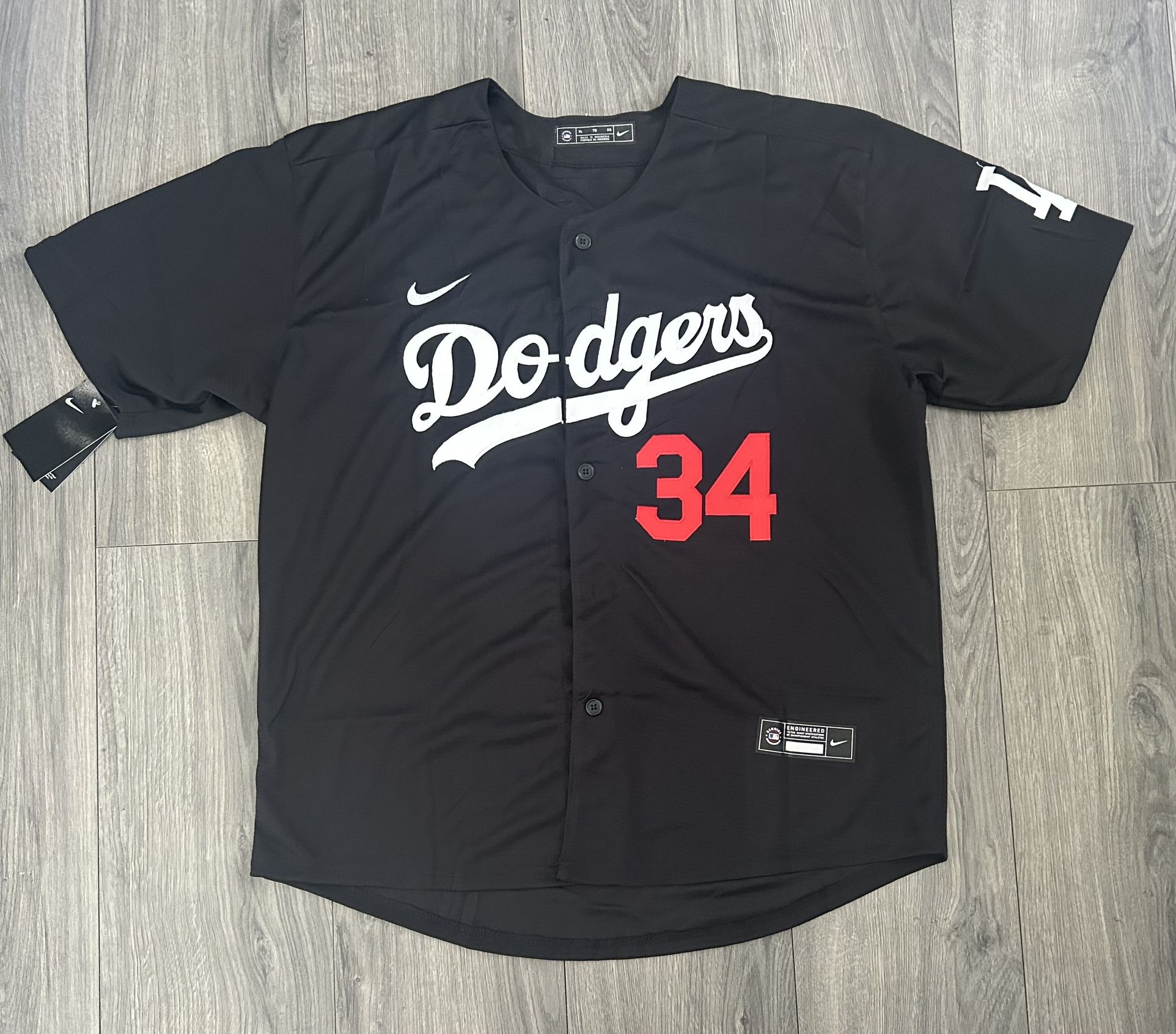Los Angeles Dodgers Valenzuela Black Jersey