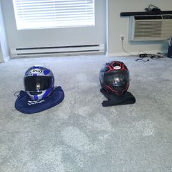 Two Motorcycle/Bike Helmets
