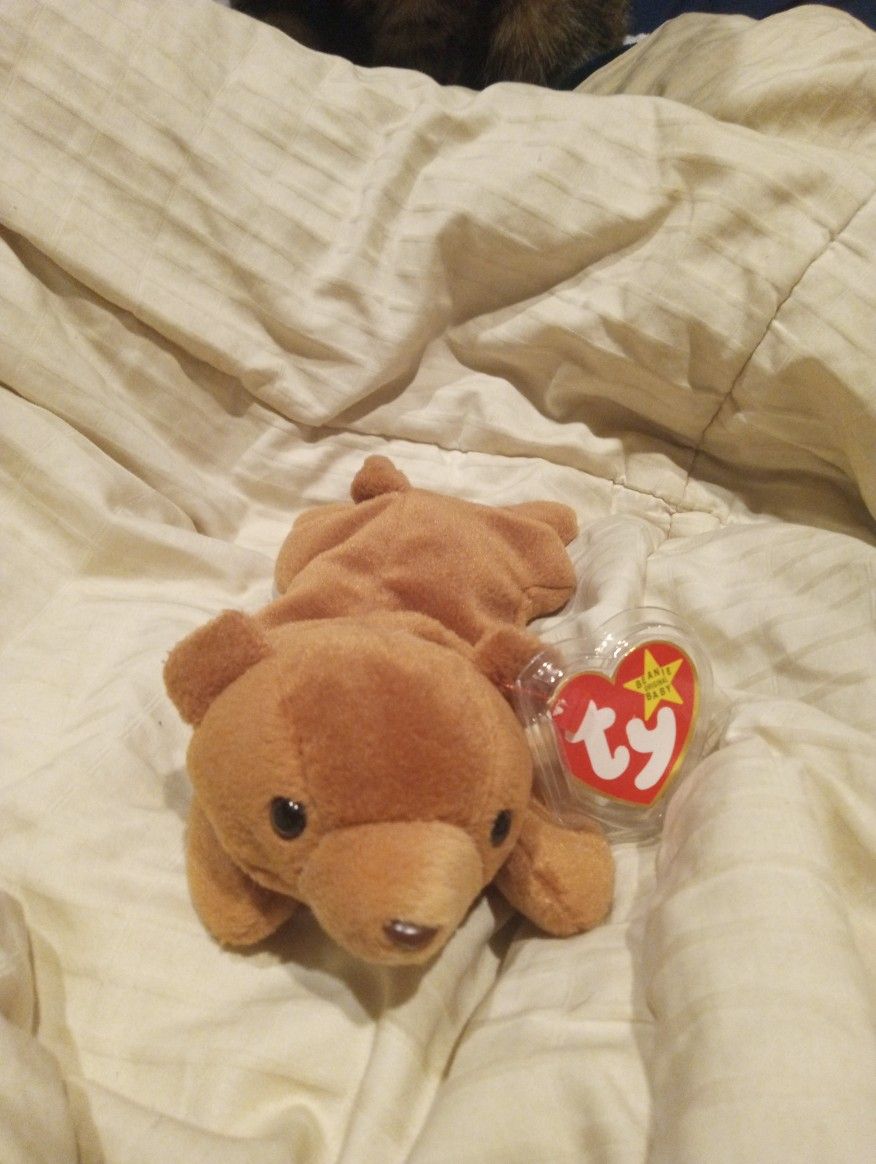 Rare 1993 P.V.C Pellet Filled "Cubble" Beanie Baby One Of The Original Nine Beanie Baby Bears