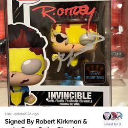 Signed By Robert Kirkman & Ryan Ottley- Bloody Invincible Funko Pop