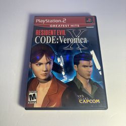 Resident Evil Code: Veronica X (Playstation 2, 2001) w/ Manual **TESTED