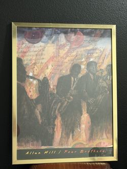 Allan Hill: Four Brothers Jazz Print In Frame
