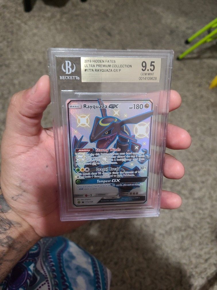 POKEMON, SHINY RAYQUAZA GX 177A BECKETT 10 for Sale in Austin, TX - OfferUp