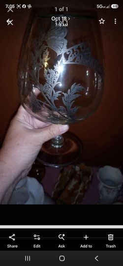 Vintage 25 anniversary glass