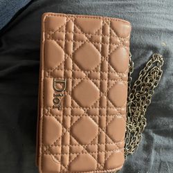 Small Pink/rose Gold DIOR Purse 