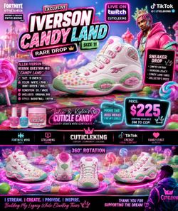 Allen Iverson Reebok Question Mid “Candy Land” – Size 11 (For Sale)