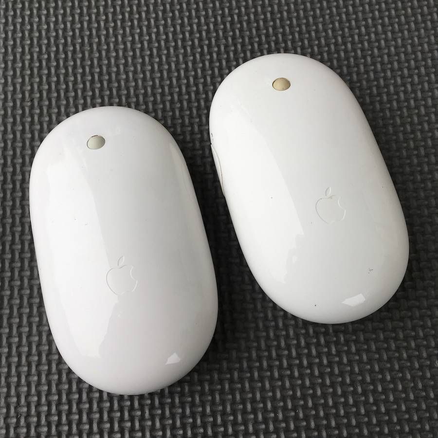 Lot of 2 OEM Apple Computer Wireless Mighty Mouse Model A1197