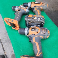 Ridgid Drills With One Batterie  $85 For All Pieces 