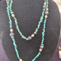 Long Turquoise Necklace 