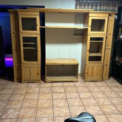 Wooden Entertainment Center 100 OBO