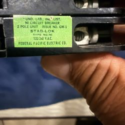 Federal Pacific 2-pole 20-amp Stab-Lok Breaker NC220