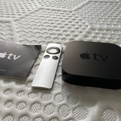 BARELY USED - Apple TV 2nd Gen. With All Cables, Remote & Manual 