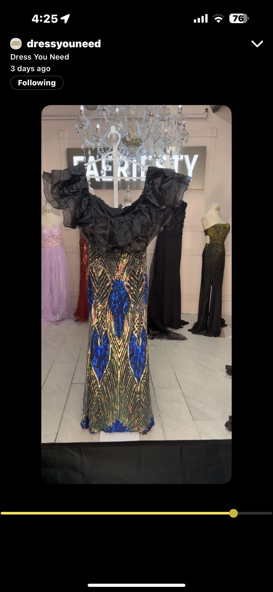 Gorgeous Sequin Gown Size 3 XL