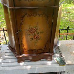Antique Nightstand One Of A Kind. Beautiful Handpainted Piece.
