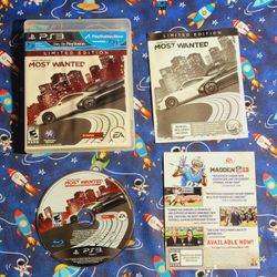 Need For Speed Most Wanted Limited Edition Ver Sony Playstation 3 PS3 CIB Complete Game Disc Case Artwork Manual Included