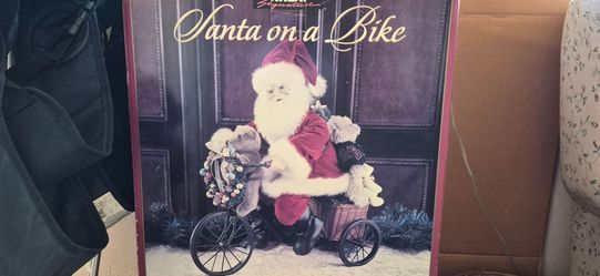 Christmas decoration / santa on a bike