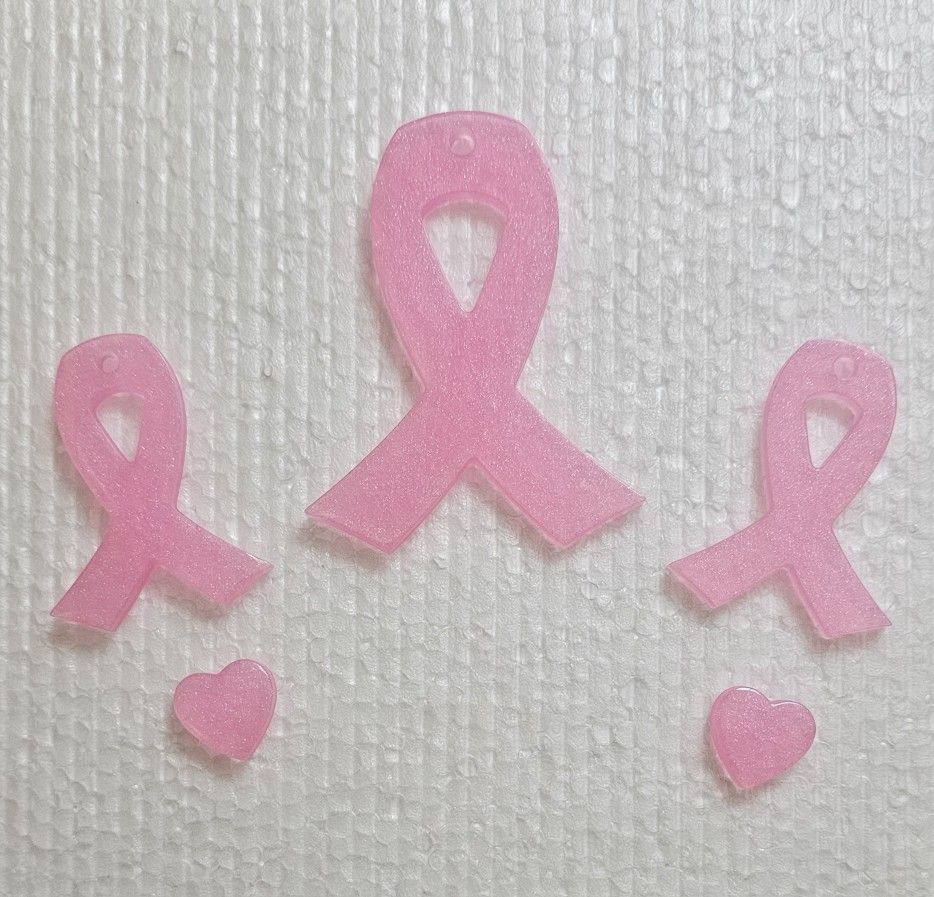 Homemade Keychain- Breast Cancer Awareness