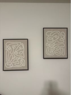 Two piece 3-D canvas wall art