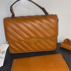 New Brown Bag With Wallet 