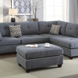 Sectional Sofa + Ottoman