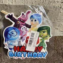 Inside Out Birthday Cake And Cupcake Toppers.