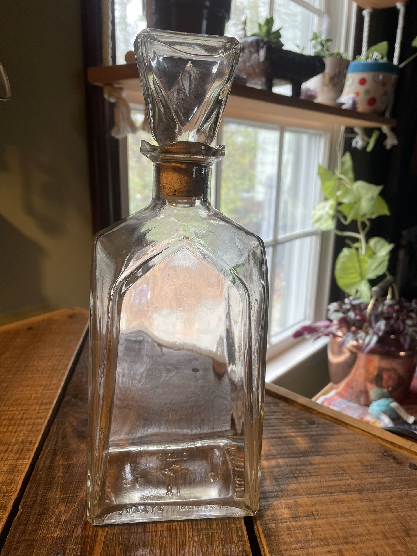 Vintage Glass Bottle Decanter 