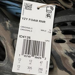 **Brand New** Adidas Yeezy Foam RNR MX Cinder - Size 12