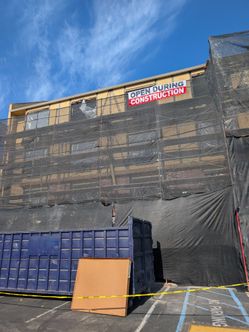 Scaffolding plaster smooth finish
