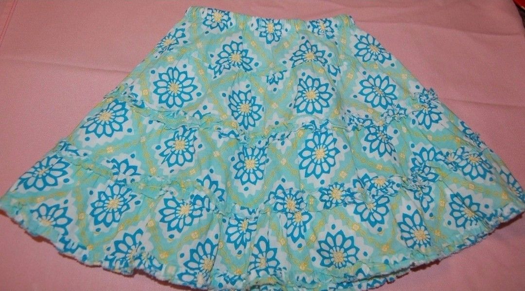 L.L. BEAN GIRLS 6-12M Floral Skirt