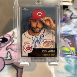 Joey Votto 2022 Topps Chrome Platinum Refractor On Card Autograph  