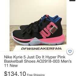 Size 6Y Kyrie just do it Nike tennis shoes