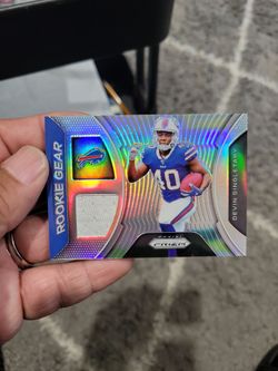 Devin Singletary  rookie gear silver prizm player worn material football card