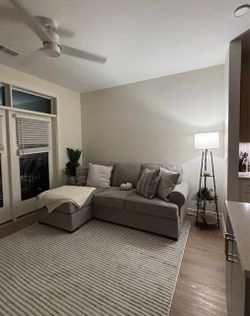 Gray Fabric Sectional Sofa with Chaise