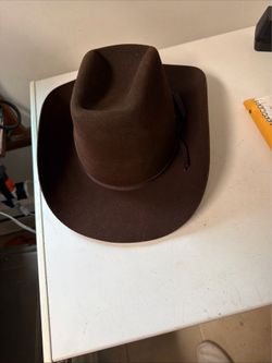 Vtg Mens RockMount Tru-West Ranch Wear Brown Felt Sz 7 1/4 Style 79