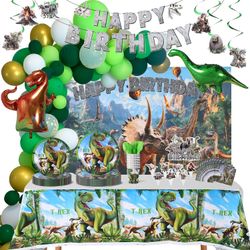 Dinosaur birthday party complete set balloons decorations