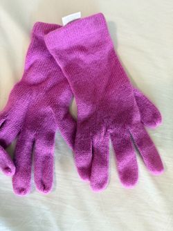 Pink Knit Gloves with Tags