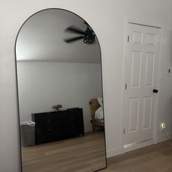 Black Frame Mirror 86x46 BIG 
