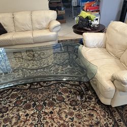 Leather Sofa And Loveseat $85 Each 