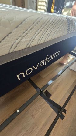 Queen Bed + Novaform Mattress + Frame & Headboard