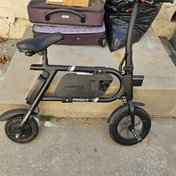 Electric Folding Bike $100, Aluminum Racks $75, Scan, Print, & Fax $25