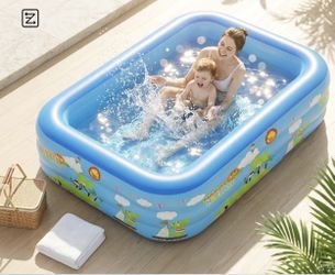 Large Inflatable Kids Pool 70”x49.6”x19.6” & 81.8”x51.1”x19.6”