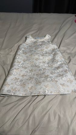 Girls Floral Brocade A-Line Dress