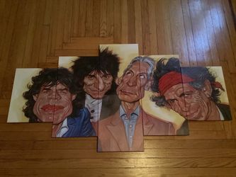 Rolling Stones Caricature on Canvas