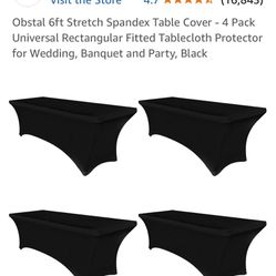 Black Table Covers Party