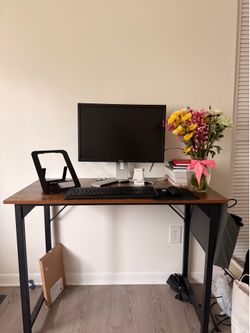 Computer Desk with Side Storage Bin