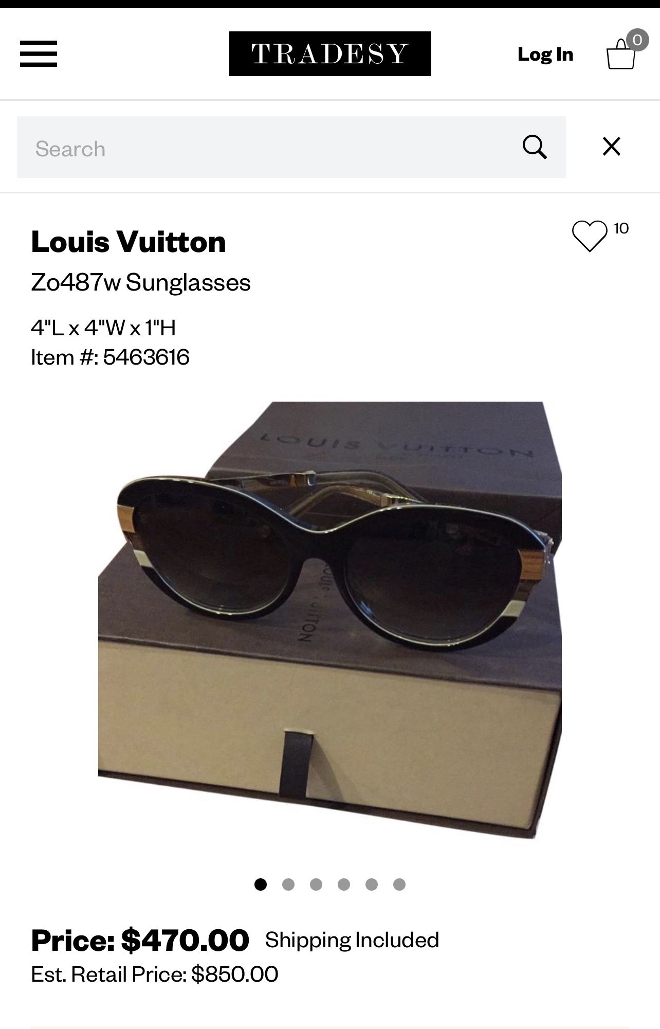 Louis Vuitton Violet/Gold Frame Petit Soupcon Sunglasses- Z0560E - Yoogi's  Closet