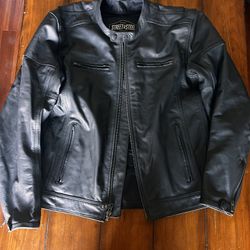 Motorbike Leather Jacket. Size Large