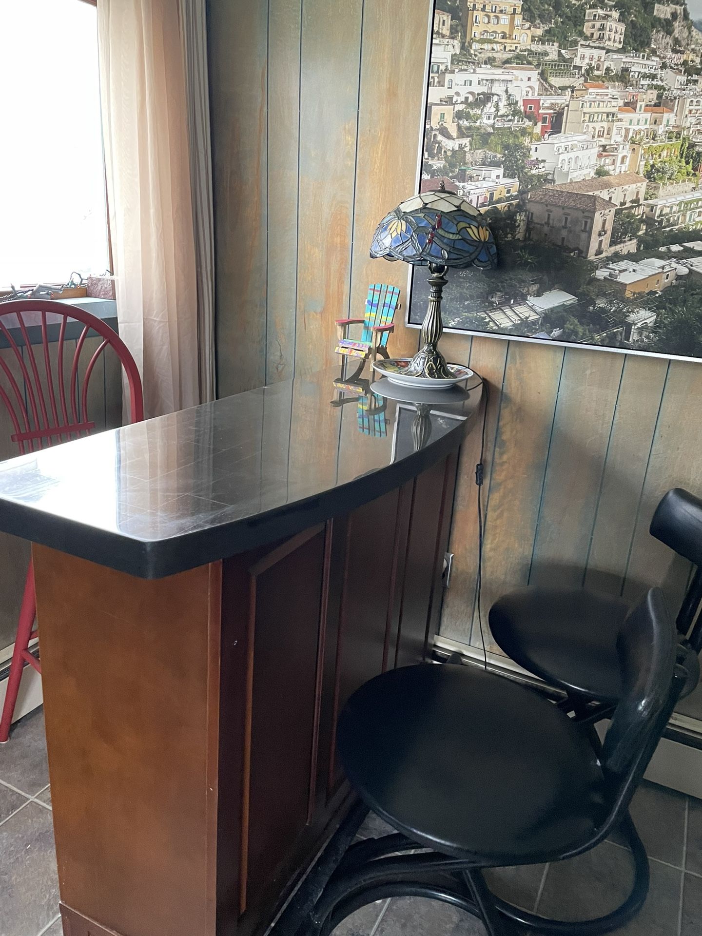 Bar Two Chairs Plus The Bar Stool With It
