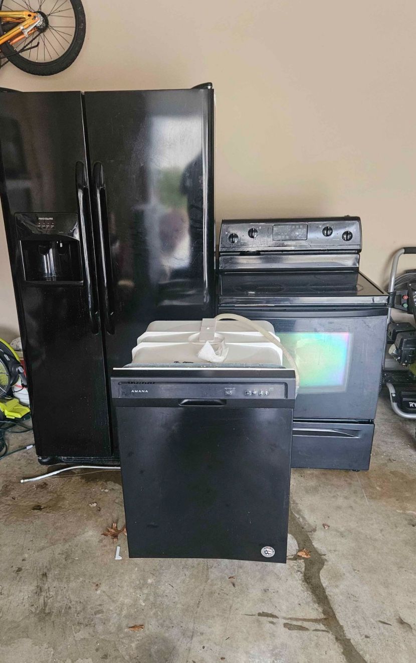 Refrigerator, Electric Stove, Dishwasher